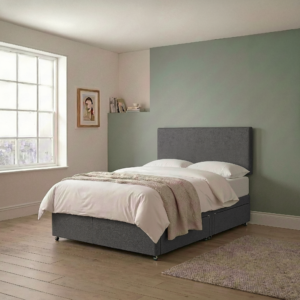 Headboard Double Fabric Grey